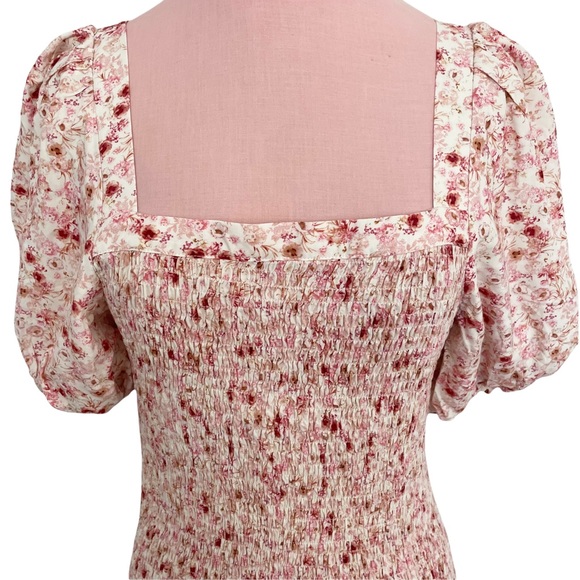 Anthropologie Another Love Smocked Floral Mini Dress NWT - Picture 6 of 14